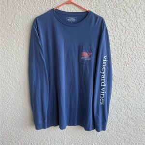 Vineyard Vines Men's Blue Long Sleeve Shirt Kentucky Derby Size L Large